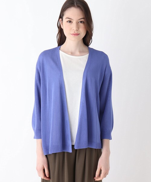 DRESKIP（ドレスキップ）の「◆ウォシャブルトッパーカーディガン（カーディガン/ボレロ・レディース・オフホワイト/ブラック/ブルー/ライトグレー・02/03/04）」の5枚目の写真