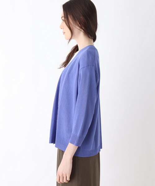 DRESKIP（ドレスキップ）の「◆ウォシャブルトッパーカーディガン（カーディガン/ボレロ・レディース・オフホワイト/ブラック/ブルー/ライトグレー・02/03/04）」の7枚目の写真