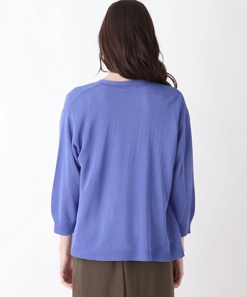 DRESKIP（ドレスキップ）の「◆ウォシャブルトッパーカーディガン（カーディガン/ボレロ・レディース・オフホワイト/ブラック/ブルー/ライトグレー・02/03/04）」の6枚目の写真