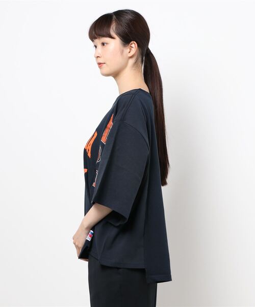 Russell Athletic（ラッセルアスレティック）の「(Russell Athletic)Tシャツ（Tシャツ/カットソー・レディース・グレー/ネイビー・MEDIUM）」の3枚目の写真