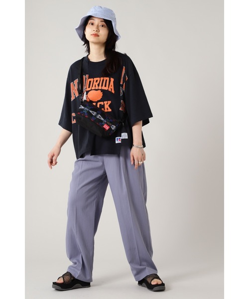 Russell Athletic（ラッセルアスレティック）の「(Russell Athletic)Tシャツ（Tシャツ/カットソー・レディース・グレー/ネイビー・MEDIUM）」の8枚目の写真