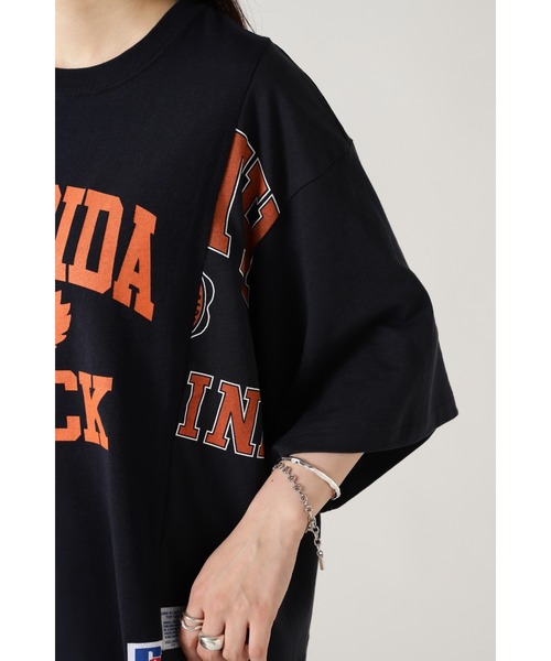 Russell Athletic（ラッセルアスレティック）の「(Russell Athletic)Tシャツ（Tシャツ/カットソー・レディース・グレー/ネイビー・MEDIUM）」の14枚目の写真