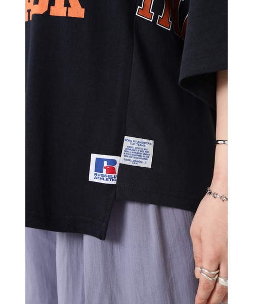 Russell Athletic（ラッセルアスレティック）の「(Russell Athletic)Tシャツ（Tシャツ/カットソー・レディース・グレー/ネイビー・MEDIUM）」の17枚目の写真