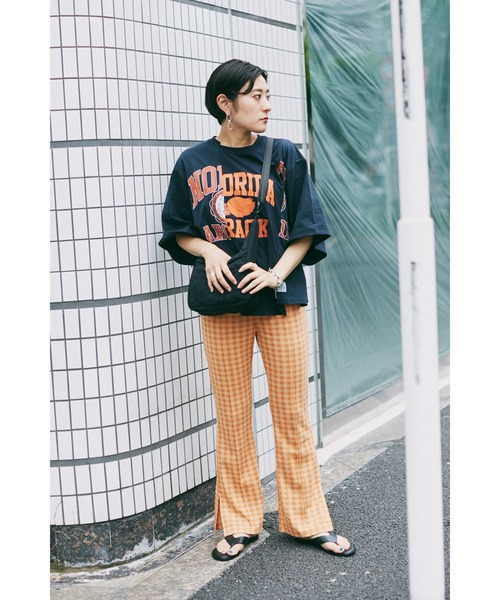 Russell Athletic（ラッセルアスレティック）の「(Russell Athletic)Tシャツ（Tシャツ/カットソー・レディース・グレー/ネイビー・MEDIUM）」の7枚目の写真