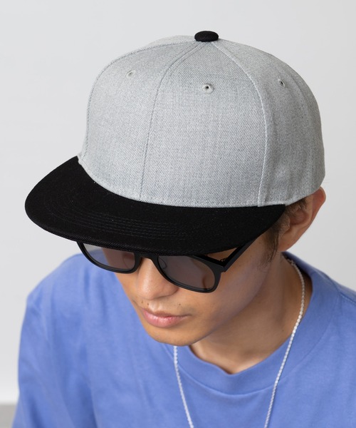 United Athle（ユナイテッドアスレ）の「【United Athle】フラットバイザー スナップバック キャップ 9664（キャップ・メンズ・チャコールグレー×ブラック/ブラック/ネイビー・FREE）」の9枚目の写真