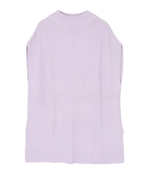 UR'S（ユアーズ）の「フレンチスリーブボトルネックニットベスト（ベスト・レディース・ラベンダー/ベージュ/ブラック/ホワイト・S/M/L）」の11枚目の写真