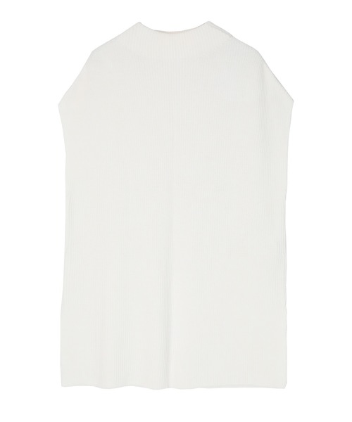 UR'S（ユアーズ）の「フレンチスリーブボトルネックニットベスト（ベスト・レディース・ラベンダー/ベージュ/ブラック/ホワイト・S/M/L）」の5枚目の写真