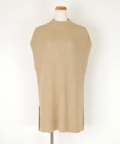 UR'S（ユアーズ）の「フレンチスリーブボトルネックニットベスト（ベスト・レディース・ラベンダー/ベージュ/ブラック/ホワイト・S/M/L）」の20枚目の写真