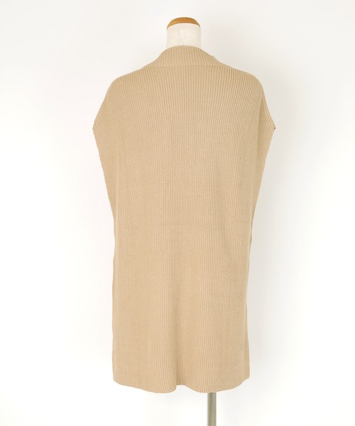 UR'S（ユアーズ）の「フレンチスリーブボトルネックニットベスト（ベスト・レディース・ラベンダー/ベージュ/ブラック/ホワイト・S/M/L）」の7枚目の写真