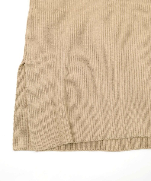 UR'S（ユアーズ）の「フレンチスリーブボトルネックニットベスト（ベスト・レディース・ラベンダー/ベージュ/ブラック/ホワイト・S/M/L）」の10枚目の写真