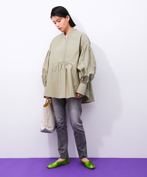ADAM ET ROPE (アダムエロペ) キルティングブザムチュニックシャツ ホワイト FREE 楽天市場】【SALE／40%OFF】【WEB限定】キルティングブザムチュニック