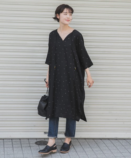 かぐれ（カグレ）の「レーヨンドットチュニック（チュニック・レディース・ブラック/ネイビー・FREE）」の19枚目の写真