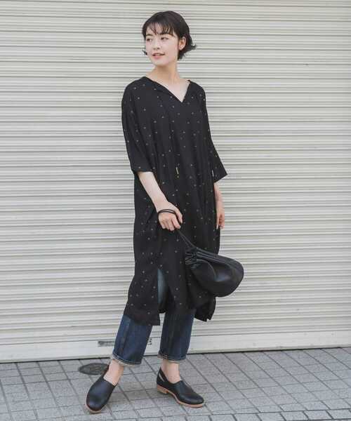 かぐれ（カグレ）の「レーヨンドットチュニック（チュニック・レディース・ブラック/ネイビー・FREE）」の15枚目の写真