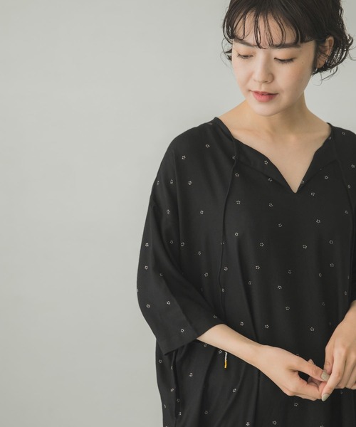 かぐれ（カグレ）の「レーヨンドットチュニック（チュニック・レディース・ブラック/ネイビー・FREE）」の11枚目の写真