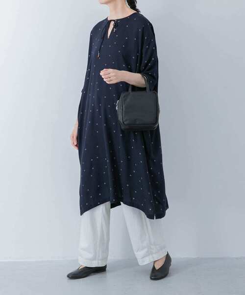 かぐれ（カグレ）の「レーヨンドットチュニック（チュニック・レディース・ブラック/ネイビー・FREE）」の9枚目の写真