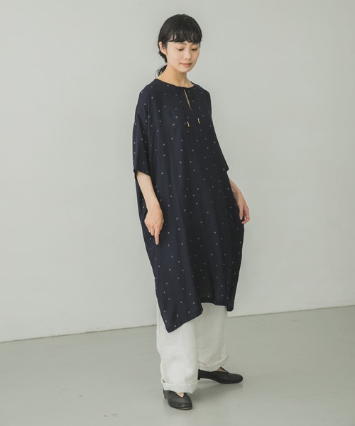 かぐれ（カグレ）の「レーヨンドットチュニック（チュニック・レディース・ブラック/ネイビー・FREE）」の18枚目の写真