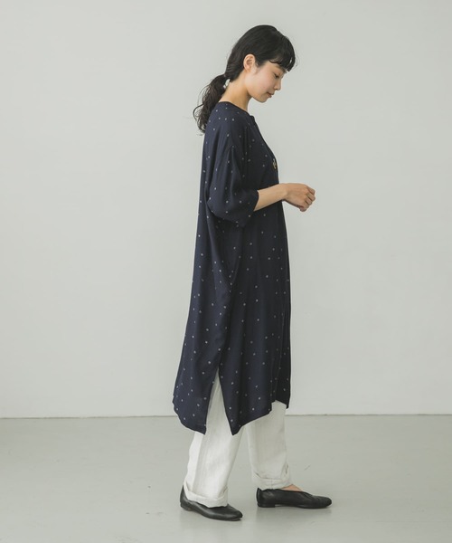 かぐれ（カグレ）の「レーヨンドットチュニック（チュニック・レディース・ブラック/ネイビー・FREE）」の10枚目の写真