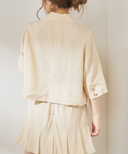 Chico（チコ）の「【SET UP対応】5分袖ショート丈ダブルジャケット