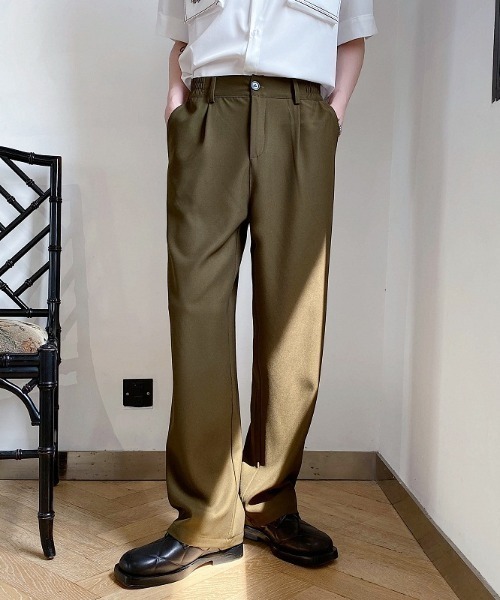 KOR（ケーオーアール）の「ストレート ワンタックスラックス パンツ（スラックス・メンズ・カーキ・M/L/XL）」の6枚目の写真