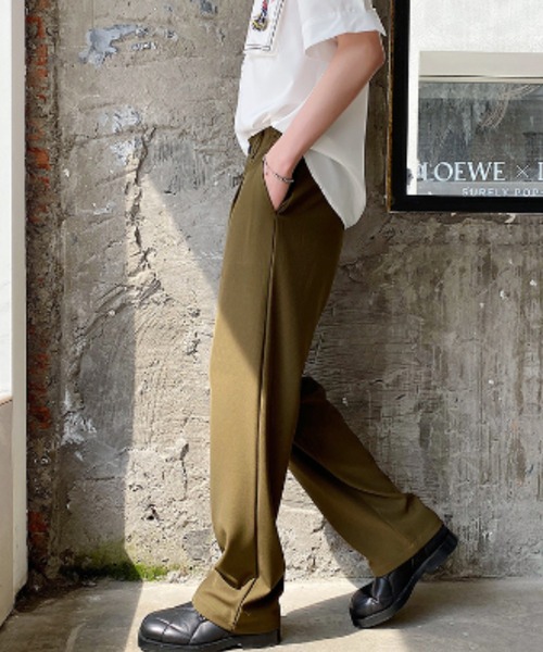 KOR（ケーオーアール）の「ストレート ワンタックスラックス パンツ（スラックス・メンズ・カーキ・M/L/XL）」の8枚目の写真