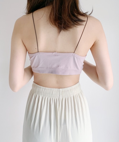 CLEA(クレア)の「カップ付きスキニーストラップブラトップ(キャミソール・レディース・ホワイト/ブラック/ピンク/ブルー・FREE)」の19枚目の写真