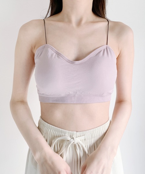 CLEA(クレア)の「カップ付きスキニーストラップブラトップ(キャミソール・レディース・ホワイト/ブラック/ピンク/ブルー・FREE)」の16枚目の写真