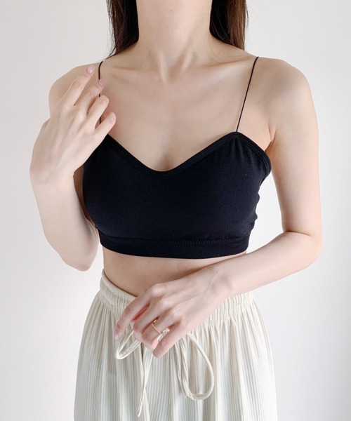 CLEA(クレア)の「カップ付きスキニーストラップブラトップ(キャミソール・レディース・ホワイト/ブラック/ピンク/ブルー・FREE)」の17枚目の写真