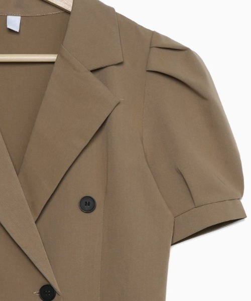 merongshop（メロンショップ）の「MERONGSHOP トレンチパフワンピース（ワンピース・レディース・ベージュ・FREE）」の3枚目の写真