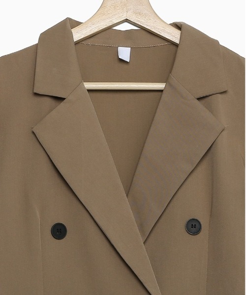 merongshop（メロンショップ）の「MERONGSHOP トレンチパフワンピース（ワンピース・レディース・ベージュ・FREE）」の8枚目の写真