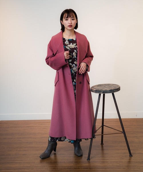 LADYMADE（レディメイド）の「BIGラウンドカラーウールガウンコート（その他アウター・レディース・モカ/ピンク/アイボリー/ブラック・S/M）」の5枚目の写真