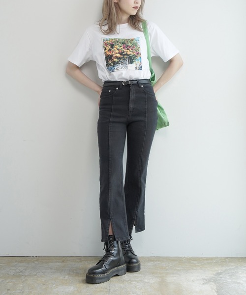 Lull（ルル）の「【Lull / ルル】フラワーフォトTee（Tシャツ/カットソー・レディース・ホワイト/ブラック・S/M）」の11枚目の写真