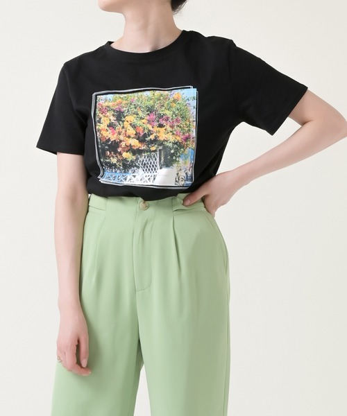 Lull（ルル）の「【Lull / ルル】フラワーフォトTee（Tシャツ/カットソー・レディース・ホワイト/ブラック・S/M）」の21枚目の写真