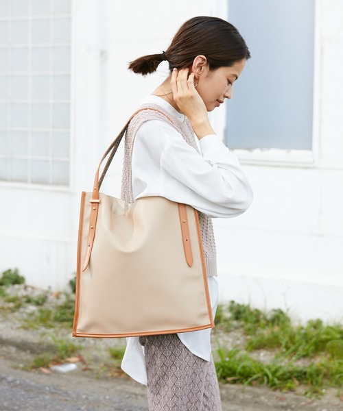 Rewde（ルゥデ）の「【2WAY】ハンドル付け替えトートバッグ（1R18-BA3174）（トートバッグ・レディース・キャメル/ブラウン・FREE）」の16枚目の写真