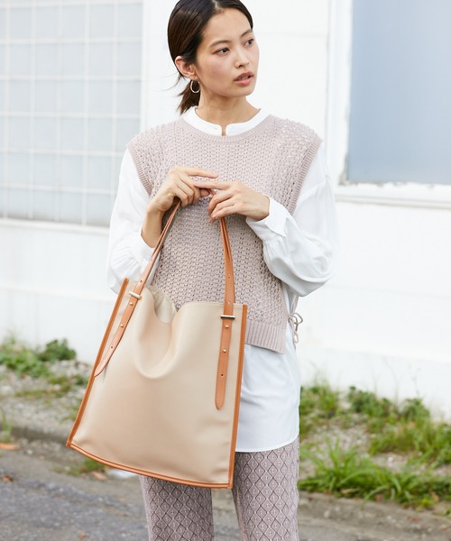 Rewde（ルゥデ）の「【2WAY】ハンドル付け替えトートバッグ（1R18-BA3174）（トートバッグ・レディース・キャメル/ブラウン・FREE）」の20枚目の写真