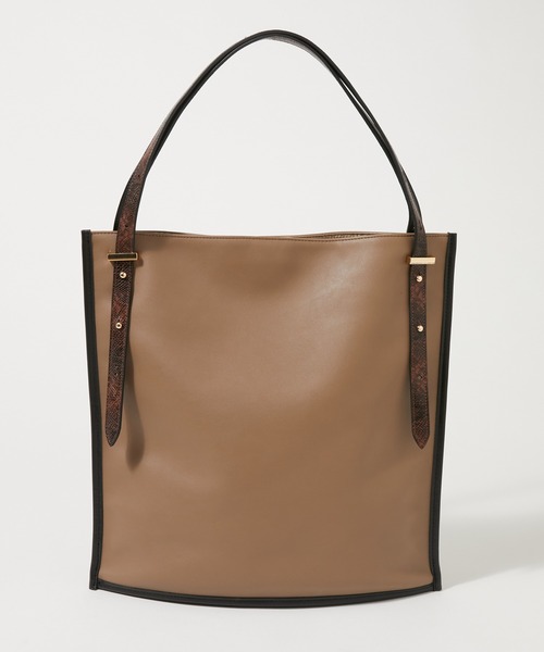 Rewde（ルゥデ）の「【2WAY】ハンドル付け替えトートバッグ（1R18-BA3174）（トートバッグ・レディース・キャメル/ブラウン・FREE）」の7枚目の写真