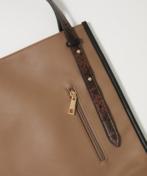 Rewde（ルゥデ）の「【2WAY】ハンドル付け替えトートバッグ（1R18-BA3174）（トートバッグ・レディース・キャメル/ブラウン・FREE）」の11枚目の写真