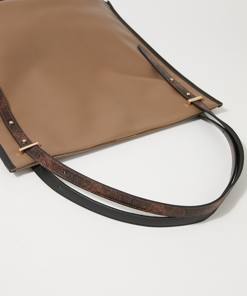 Rewde（ルゥデ）の「【2WAY】ハンドル付け替えトートバッグ（1R18-BA3174）（トートバッグ・レディース・キャメル/ブラウン・FREE）」の21枚目の写真