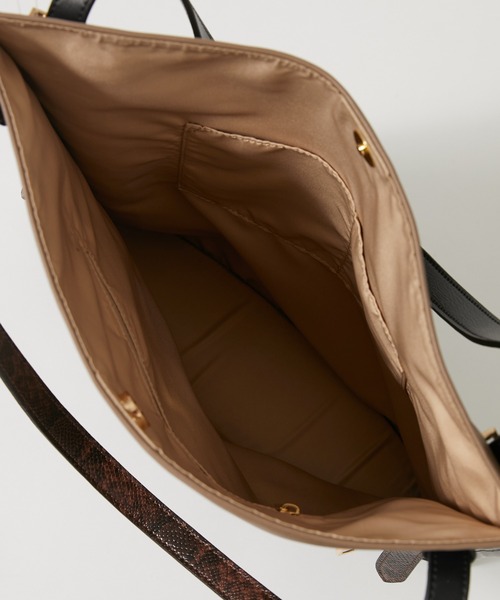 Rewde（ルゥデ）の「【2WAY】ハンドル付け替えトートバッグ（1R18-BA3174）（トートバッグ・レディース・キャメル/ブラウン・FREE）」の8枚目の写真