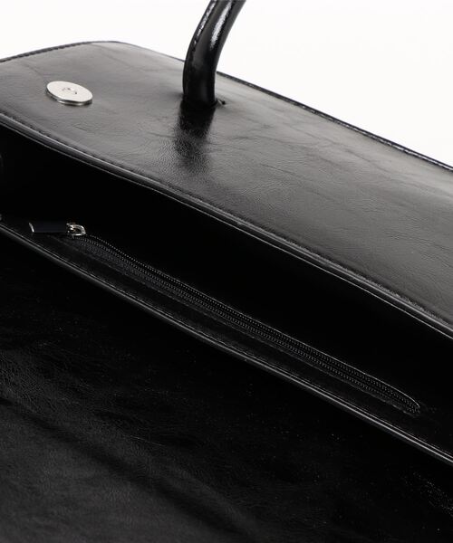 Bab（バブ）の「【WEB限定】フラップスクエアバッグ（ボストンバッグ・レディース・ブラック/オフホワイト/グリーン・ONESIZE）」の13枚目の写真