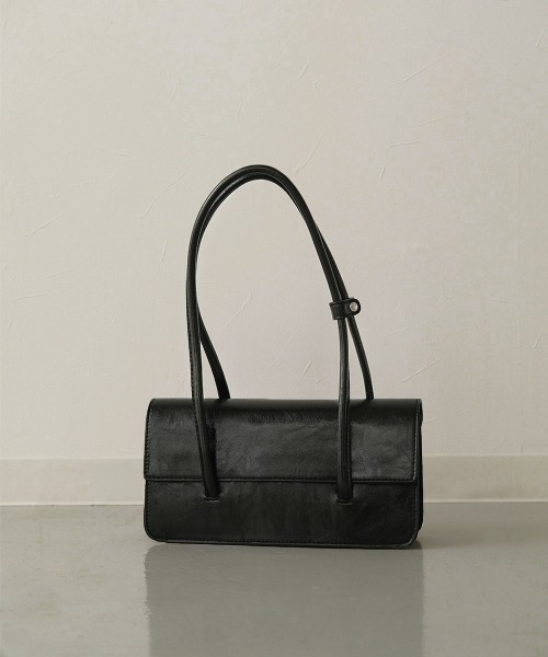 Bab（バブ）の「【WEB限定】フラップスクエアバッグ（ボストンバッグ・レディース・ブラック/オフホワイト/グリーン・ONESIZE）」の7枚目の写真