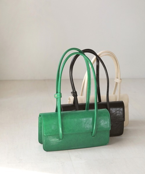 Bab（バブ）の「【WEB限定】フラップスクエアバッグ（ボストンバッグ・レディース・ブラック/オフホワイト/グリーン・ONESIZE）」の22枚目の写真