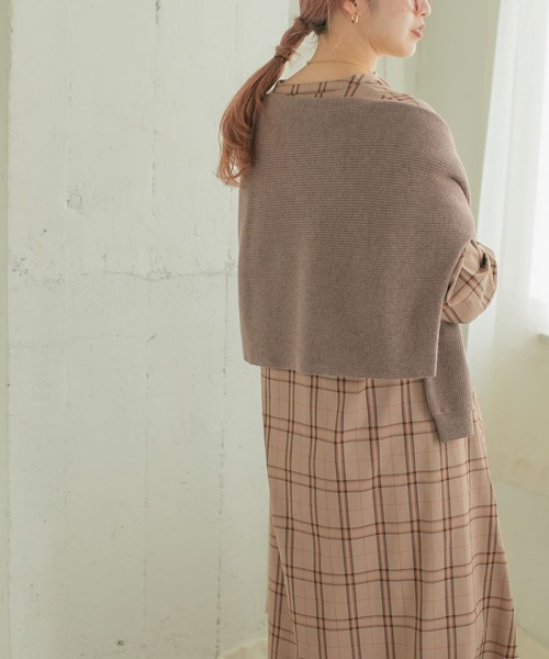 ITEMS URBANRESEARCH（アイテムズ アーバンリサーチ）の「チェックスキッパーリボンワンピース（ワンピース・レディース・ブラック/ベージュ/ブラウン・FREE）」の10枚目の写真