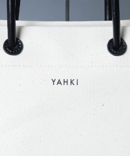 YAHKI(ヤーキ)の「【 YAHKI / ヤーキ 】 CANVAS SQUARE TOTE / キャンバス スクエア トートバッグ(トートバッグ・レディース・ブラック/ベージュ・FREE)」の4枚目の写真