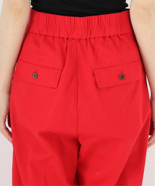 Simplicite（サンプリシテ）の「コットンツイル ワイドストレートパンツ◆（スラックス・レディース・ブラック/レッド・FREE）」の9枚目の写真