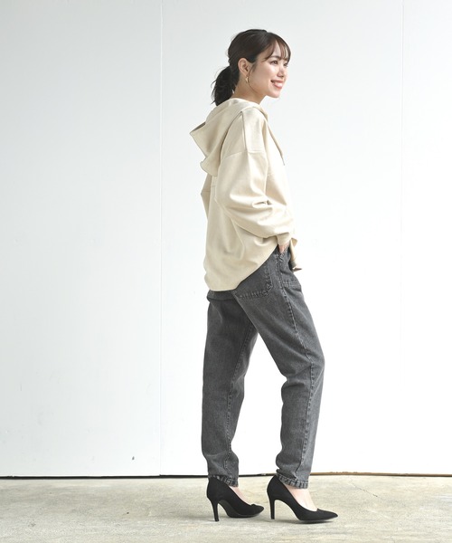 rps(アールピーエス)の「スエードポンチレースアップパーカー(パーカー・レディース・ブラウン/アイボリー/ピンクベージュ/グレイッシュベージュ/モカ・M/フリー)」の16枚目の写真