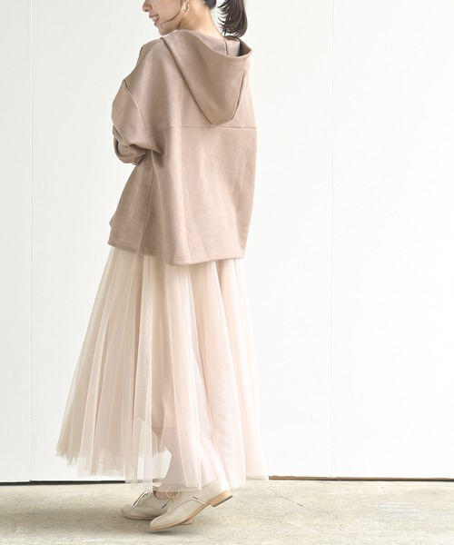 rps(アールピーエス)の「スエードポンチレースアップパーカー(パーカー・レディース・ブラウン/アイボリー/ピンクベージュ/グレイッシュベージュ/モカ・M/フリー)」の13枚目の写真