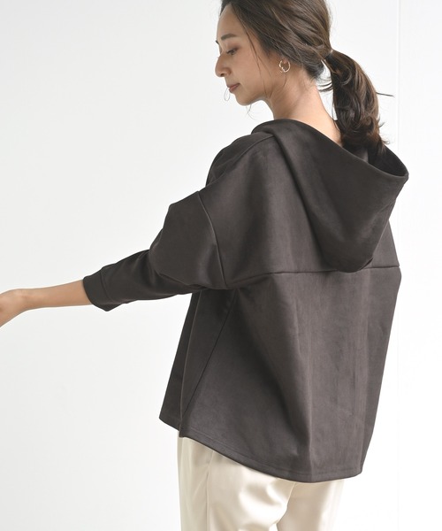 rps(アールピーエス)の「スエードポンチレースアップパーカー(パーカー・レディース・ブラウン/アイボリー/ピンクベージュ/グレイッシュベージュ/モカ・M/フリー)」の22枚目の写真