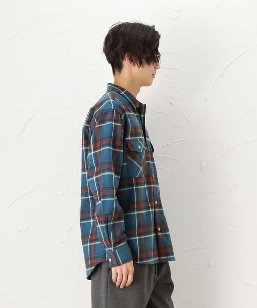 Dickies(ディッキーズ)の「Dickies ディッキーズ 長袖ツイルチェックワークシャツ(シャツ/ブラウス・メンズ・レッド/ホワイト/ネイビー/グリーン・XL/M/L)」の19枚目の写真