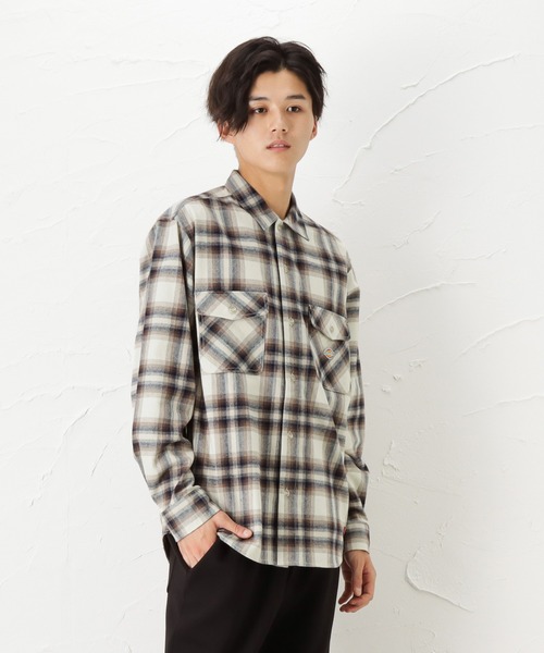 Dickies(ディッキーズ)の「Dickies ディッキーズ 長袖ツイルチェックワークシャツ(シャツ/ブラウス・メンズ・レッド/ホワイト/ネイビー/グリーン・XL/M/L)」の22枚目の写真