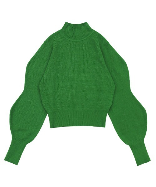 select MOCA（セレクトモカ）の「デザインスリーブニットプルオーバー（ニット/セーター・レディース・ブラック/オレンジ/グリーン/ブルー・FREE）」の5枚目の写真